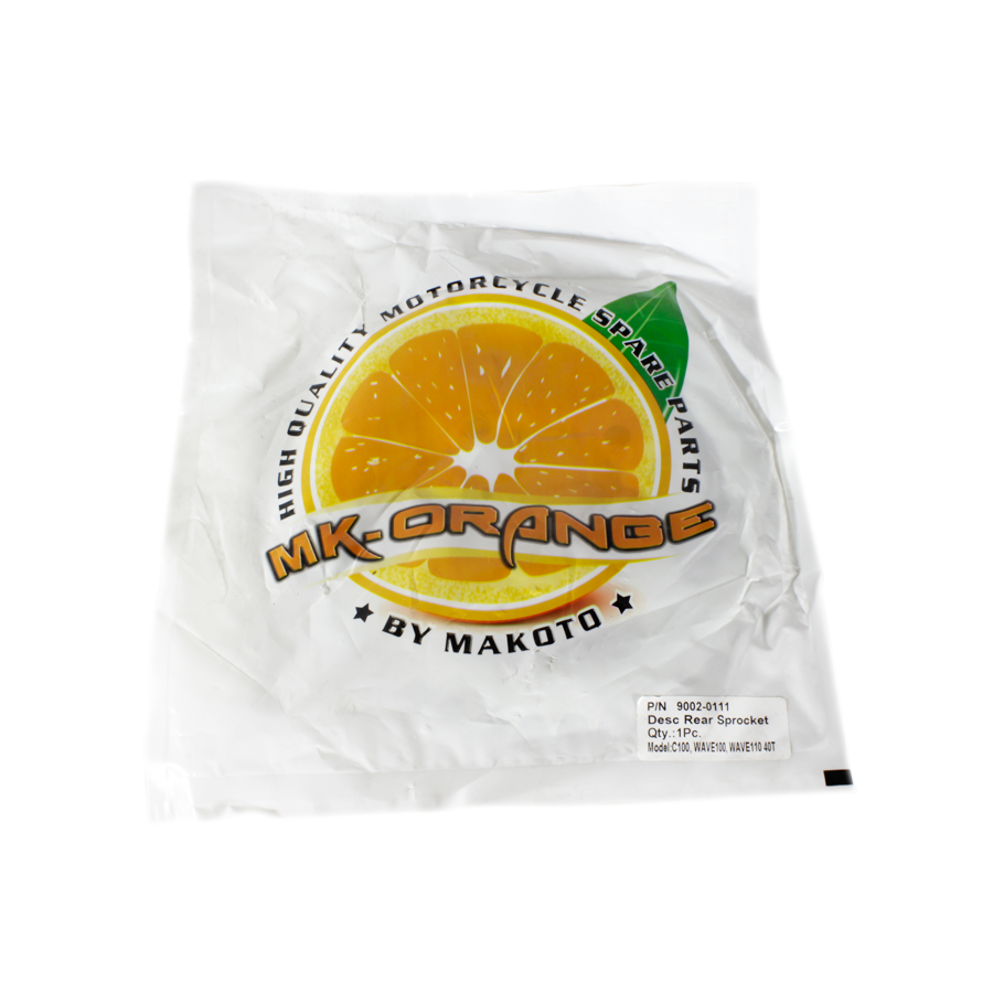 MK-Orange Rear, Sprocket (40T) (C100,WAVE110)