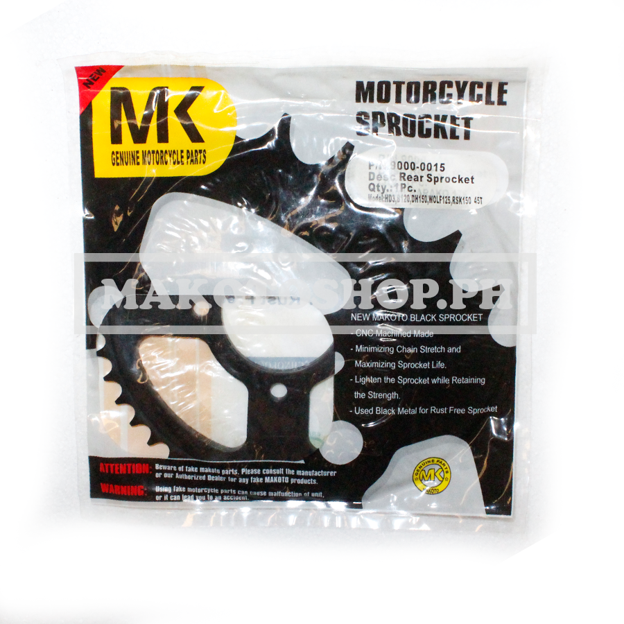 SPROCKET, REAR (45T) (MK) (HD3, B120, DH150, WOLF125, RSK150)
