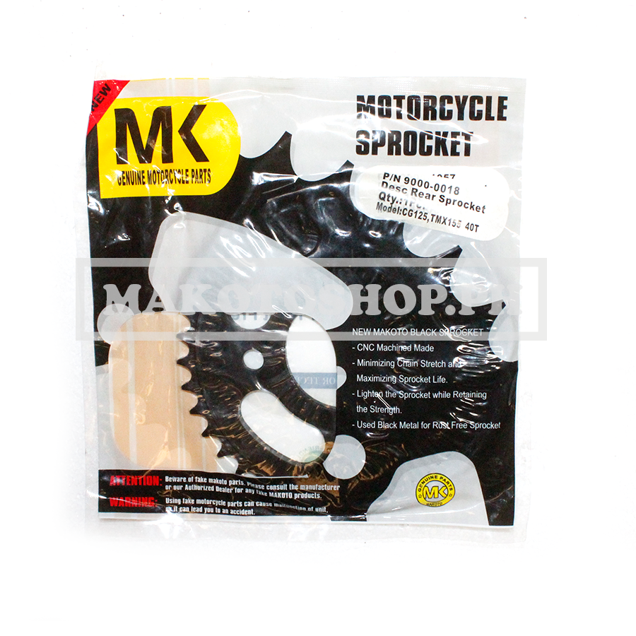 SPROCKET,  RR (40T) MK (CG125, TMX-155)