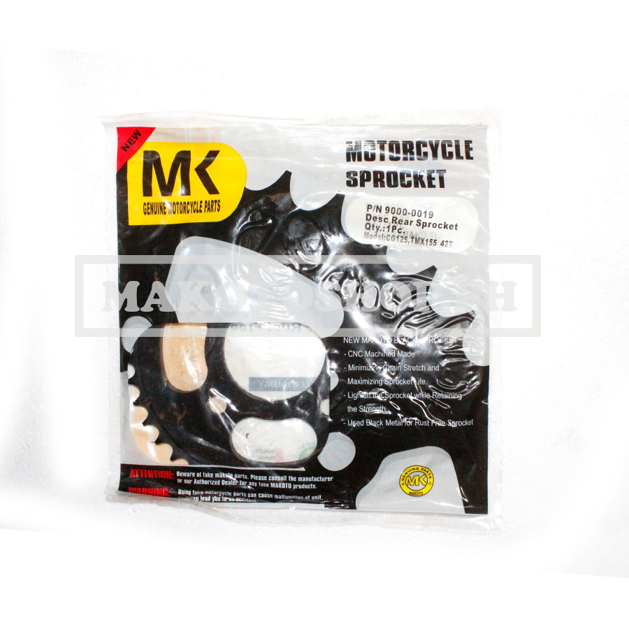SPROCKET, REAR 42T (MK) (TMX-155, CG125, SUPREMO 150)