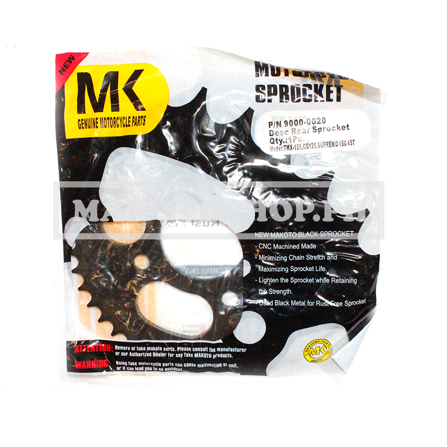 SPROCKET, REAR (45T) (MK) (TMX-155, CG125, SUPREMO 150)