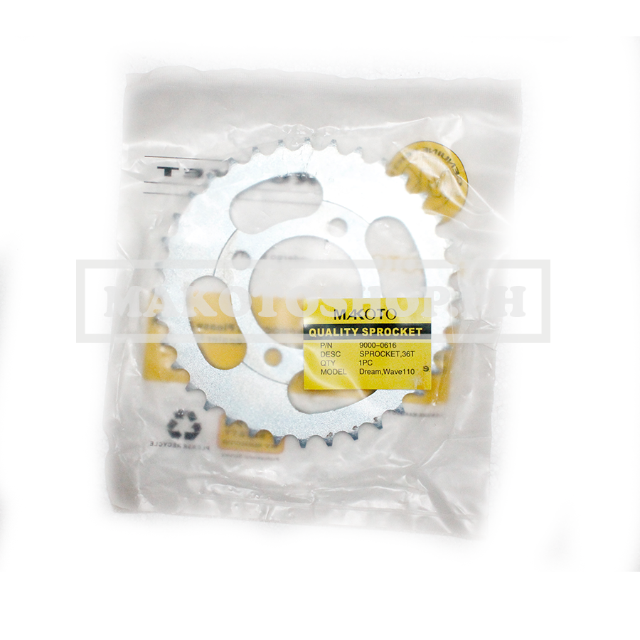 SPROCKET, REAR (36T) (MK) (WAVE100, WAVE110)