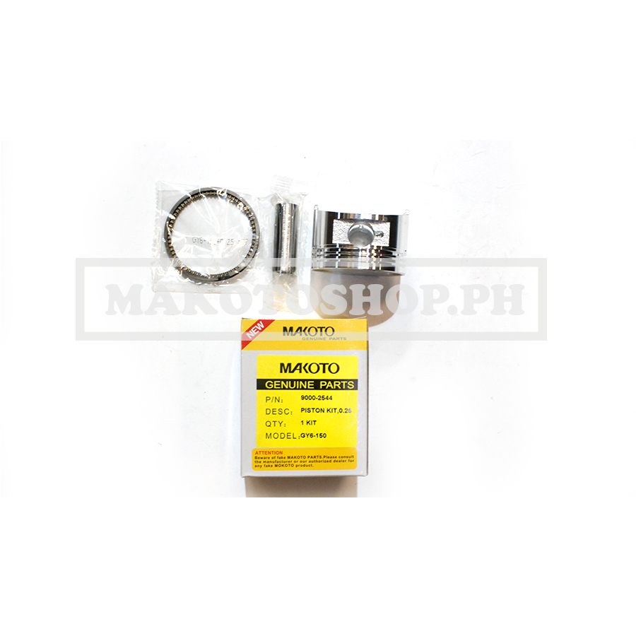 PISTON KIT, 0.25(GY6-15, MAKOTO)