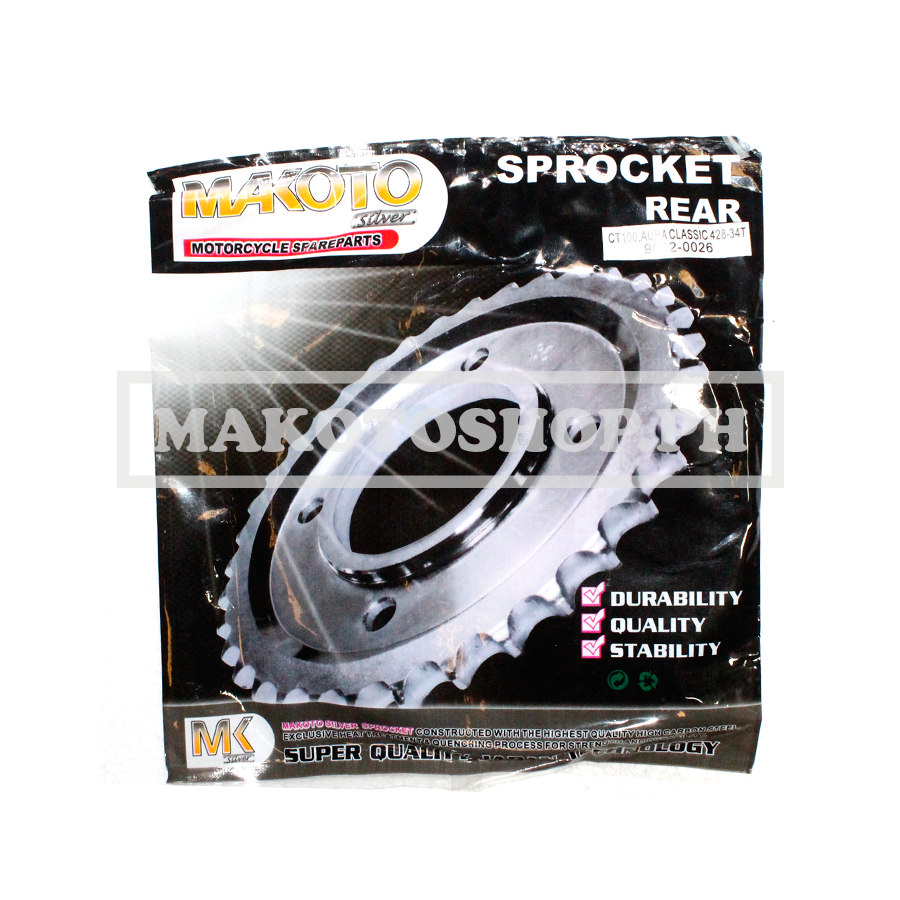 SPROCKET, REAR (34T) (MK-S) (CT100, AURA CLASSIC)
