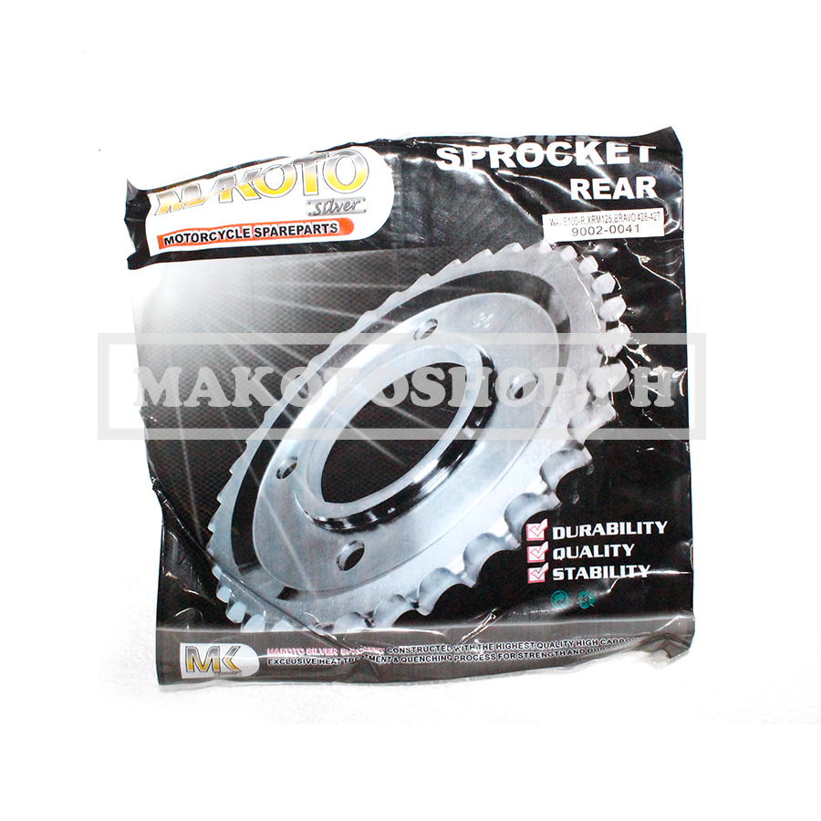 SPROCKET, REAR (42T/428) w/canal (MK-S) (WAVE100-R, XRM125, BRAVO)