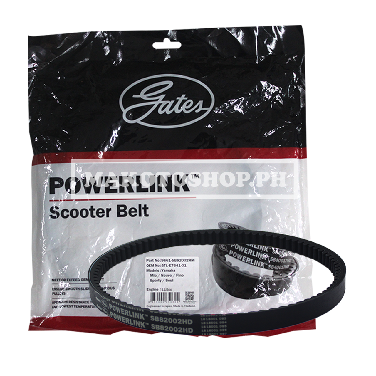 BELT, DRIVE (GATES) (MIO 115, SPORTY)